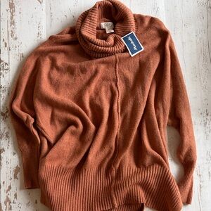 Jessica Simpson Burnt Orange Cowl Neck Sweater - Women